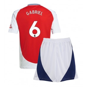 Arsenal Gabriel Magalhaes #6 Dětské Domácí dres komplet 2024-25 Krátký Rukáv (+ trenýrky)